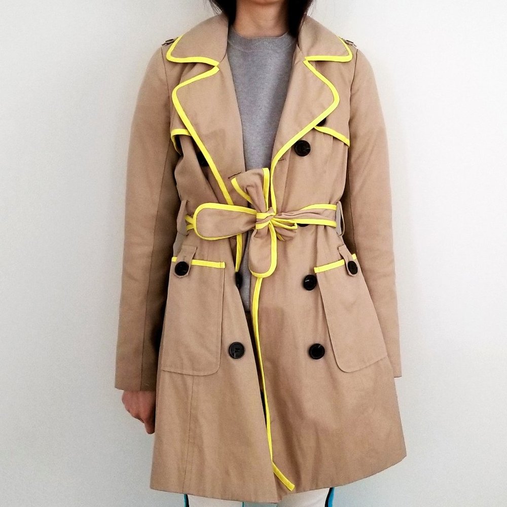 BCBGeneration | Neon Trim Trench Coat